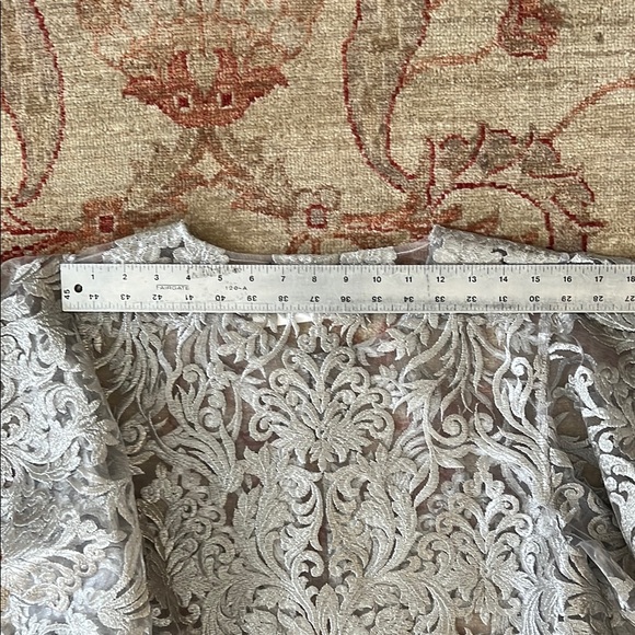Elegant Silver Lace Bolero - Picture 4 of 5
